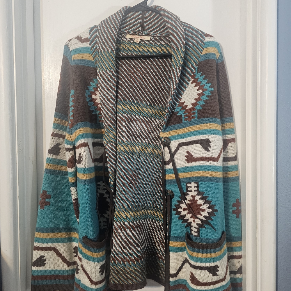 Southwestern Patterned Cardigan Sweater